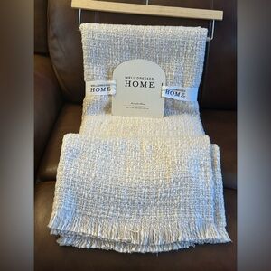 NWT Well Dressed Home decorative throw (50x70)styled in a textured beige fabric